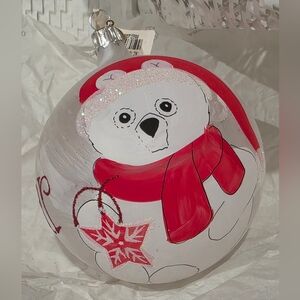 Rare 2006 Santabear Hand-Painted Holiday Ornament